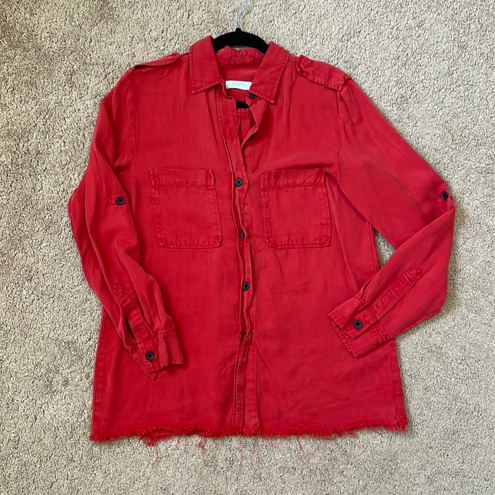 ZARA red button up shirt